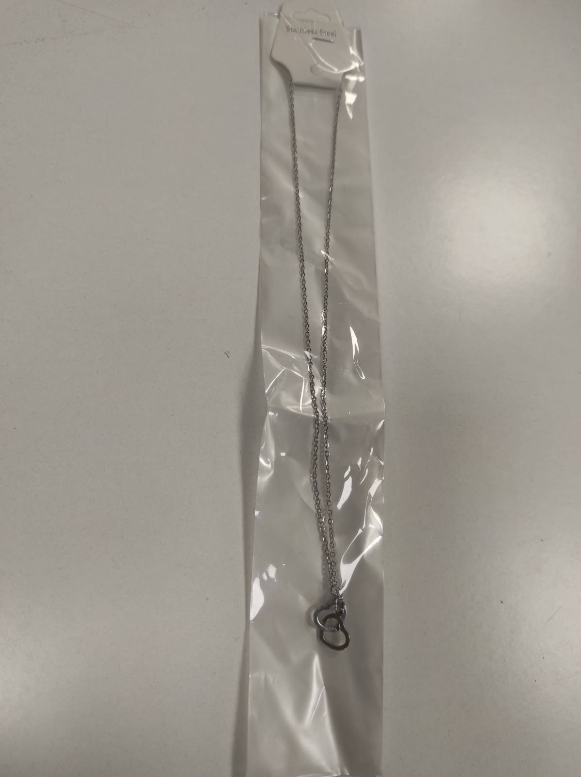 Collar de doble anillo de corazón plata - additional image 5