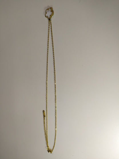 Collar con colgante trebol cinco hojas blanco - additional image 2